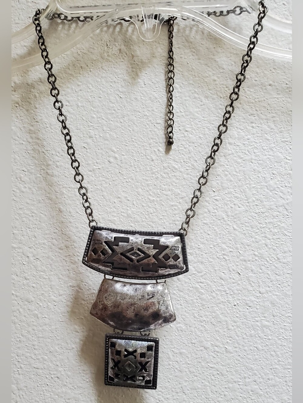 Silver-Tone Geometric Pendant Necklace - Women's Silver Jewelry
